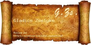 Gladics Zselyke névjegykártya